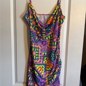 SHEIN Colorful Abstract Mini Dress